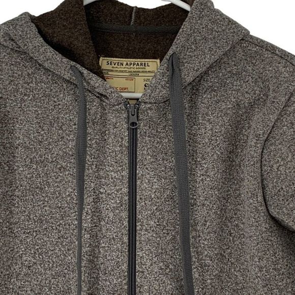 Mens Seven Apparel Small Zip Hoodie Sweatshirt Jacket 3696 Lined - Picture 2 of 4